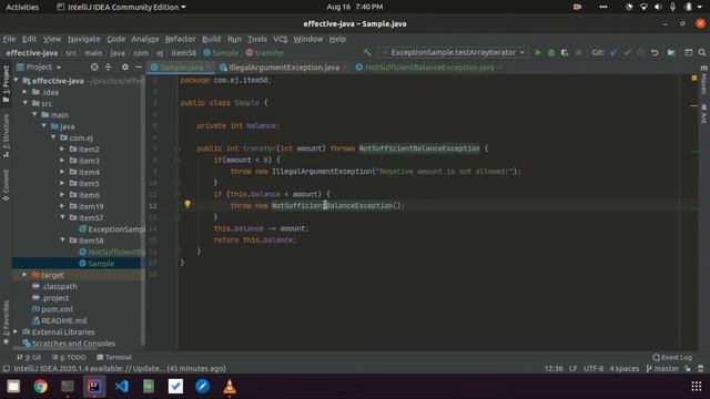 [Effective Java] [Item 58] When to use checked and runtime exceptions ? смотреть онлайн