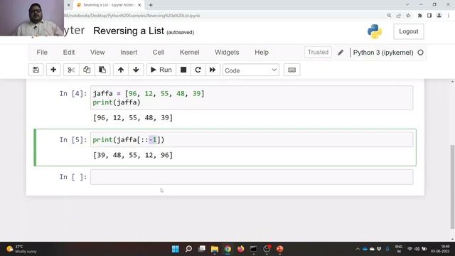 Reversing a List || List Reverse in Python || #python #list #listoperations #pythonprogramming смотреть онлайн