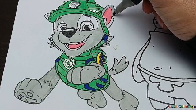 Coloring Fun Paw Patrol - Rocky Patrick and PJ Maks - Let's Coloring смотреть онлайн