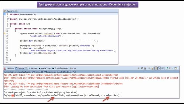 How to do Dependency Injection using Spring Expression Language SpEL(Annotation) | Spring Tutorial смотреть онлайн