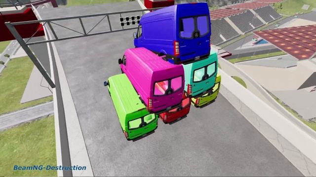 Cars vs Lava Pools Monster Truck, School Bus, Tractor #61 – BeamNG.Drive | BeamNG-Destruction смотреть онлайн