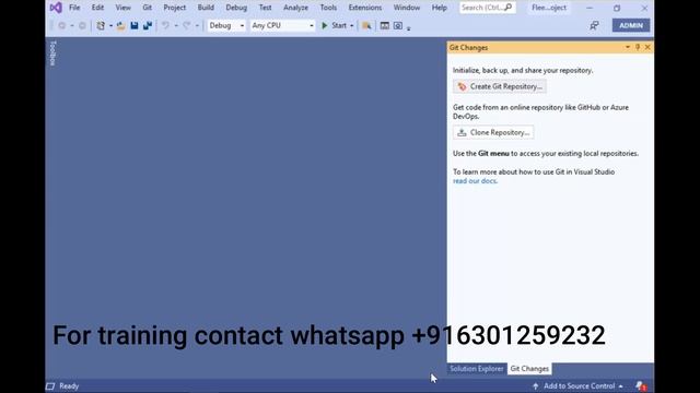 GIT in visual studio | For training contact on WhatsApp at +916301259232 смотреть онлайн