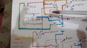 электрическая схема проводки тяжёлого китайского мотоблока (дизель)