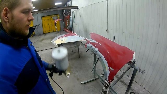 Ремонт и покраска MAZDA 6 - красный перламутр смотреть онлайн