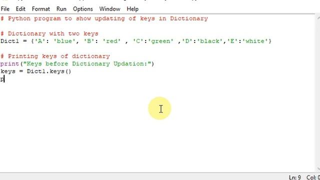 Python program to show updating of keys in Dictionary смотреть онлайн