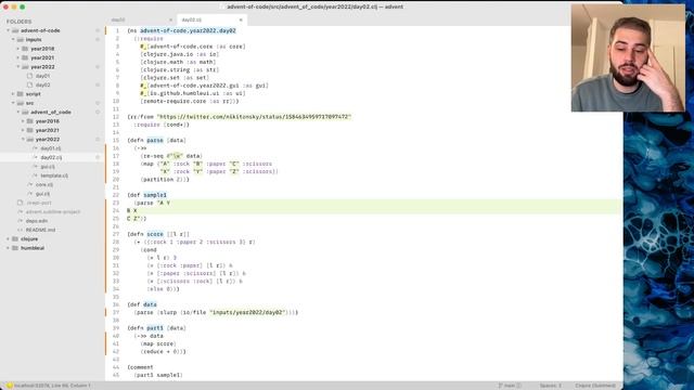 Advent of Code 2022 Day 2: Rock Paper Scissors смотреть онлайн