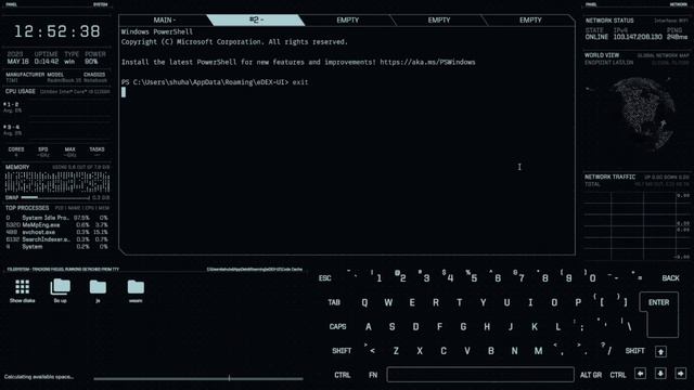 eDEX-UI Terminal Emulator and System UI Installation on Windows 11 | Malayalam | Ultron Media смотреть онлайн