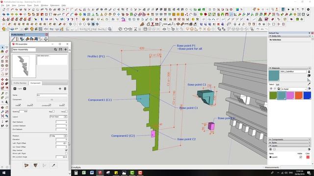 Create an assemblies of classic architecture detail in Profile Builder 2 for Sketchup смотреть онлайн