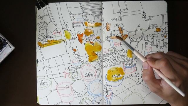 Ben Thanh Market Sketch (Timelapse) (Sketching HCMC #4) смотреть онлайн