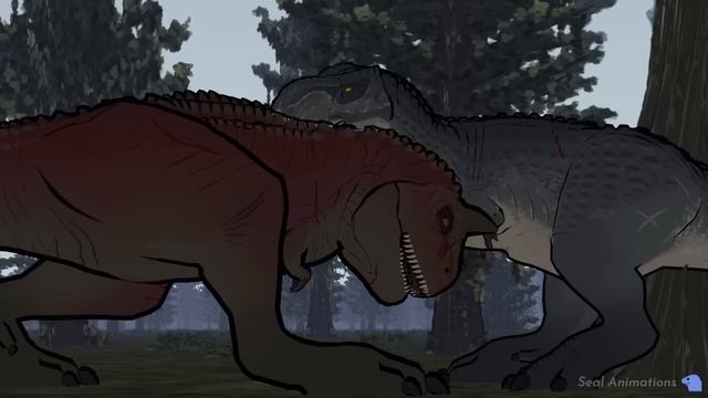 Vastatosaurus Rex and Rexy vs Carnotaurus | Animation (Part 3/3) смотреть онлайн