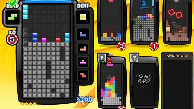 Tetris Battle Arena - JAVA minos - 230 lines sent (9 games) смотреть онлайн