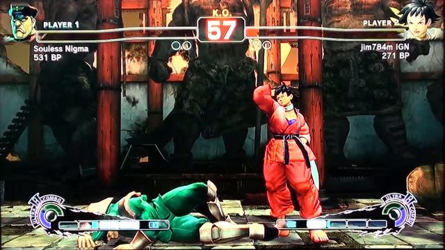 Super Street Fighter IV - M. Bison (Souless Nigma) Vs. Makoto (jim784m IGN) - HD Online Match смотреть онлайн