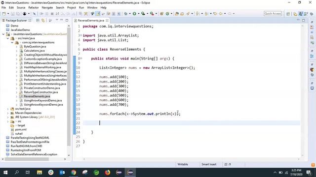 How To Reverse The Elements Of ArrayList In Java | Most Popular Java Interview Question смотреть онлайн