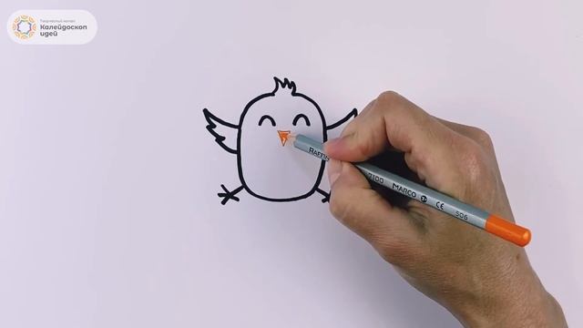 Как нарисовать цыпленка поэтапно карандашами смотреть онлайн
