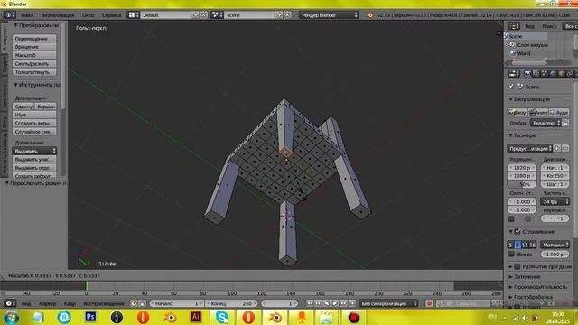 [BLENDER] Как сделать стул? | How to make a chair? смотреть онлайн