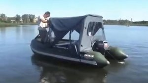 Тент трансформер - установка на воде