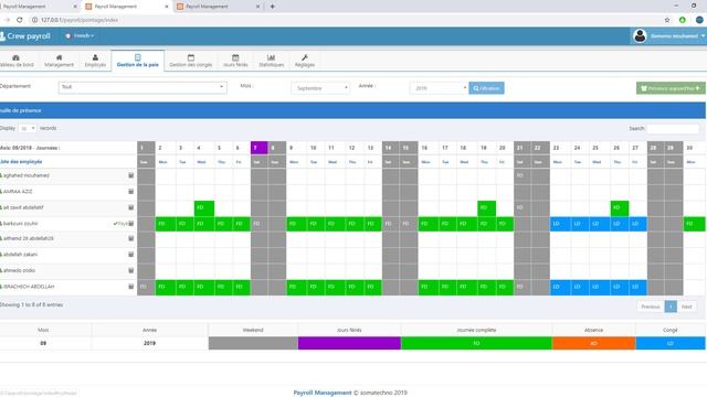 Application de gestion des employés - congés salaires pointage php смотреть онлайн