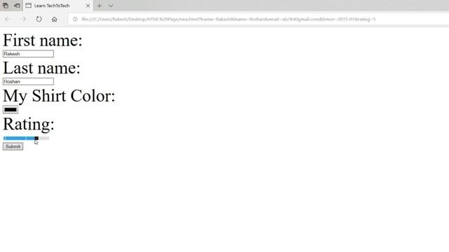 HTML 5 Tutorial #24: HTML 5 New Input Types(color,range,search) смотреть онлайн