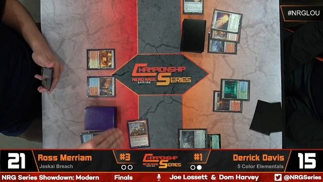 Louisville Modern 15K Finals: Ross Merriam (Jeskai Breach) VS Derrick Davis (5C Elementals) смотреть онлайн