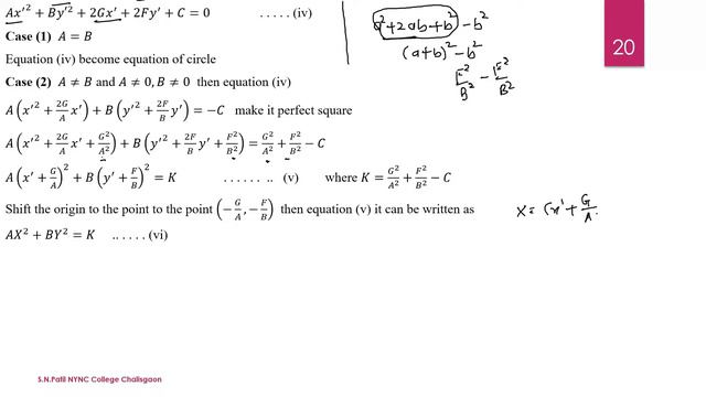 Conic Section, Equation of a Conic, Example on Centre of Conic смотреть онлайн