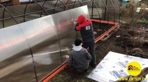 Сборка (монтаж) теплицы с раздвижной крышей от компании ДКСтройМонтаж. Теплицы Уфа,Стерлитамак