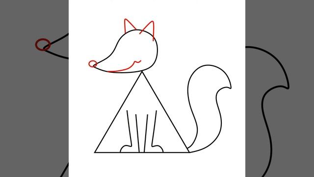 How to draw fox/ Как рисовать лису, рисуем с детьми. смотреть онлайн
