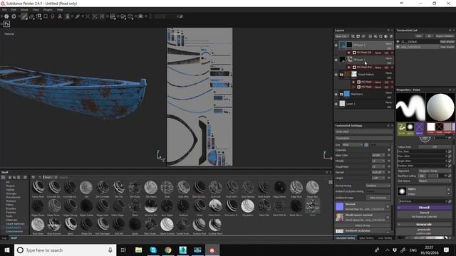 Texturing boat using Substance painter 2 - tutorial смотреть онлайн