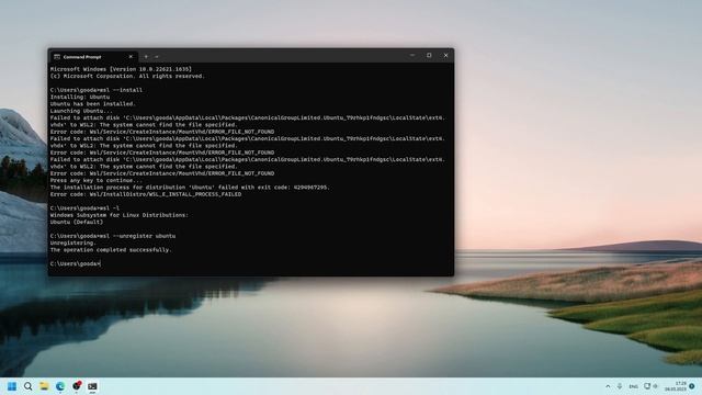 WSL2: The system cannot find the file specified. смотреть онлайн