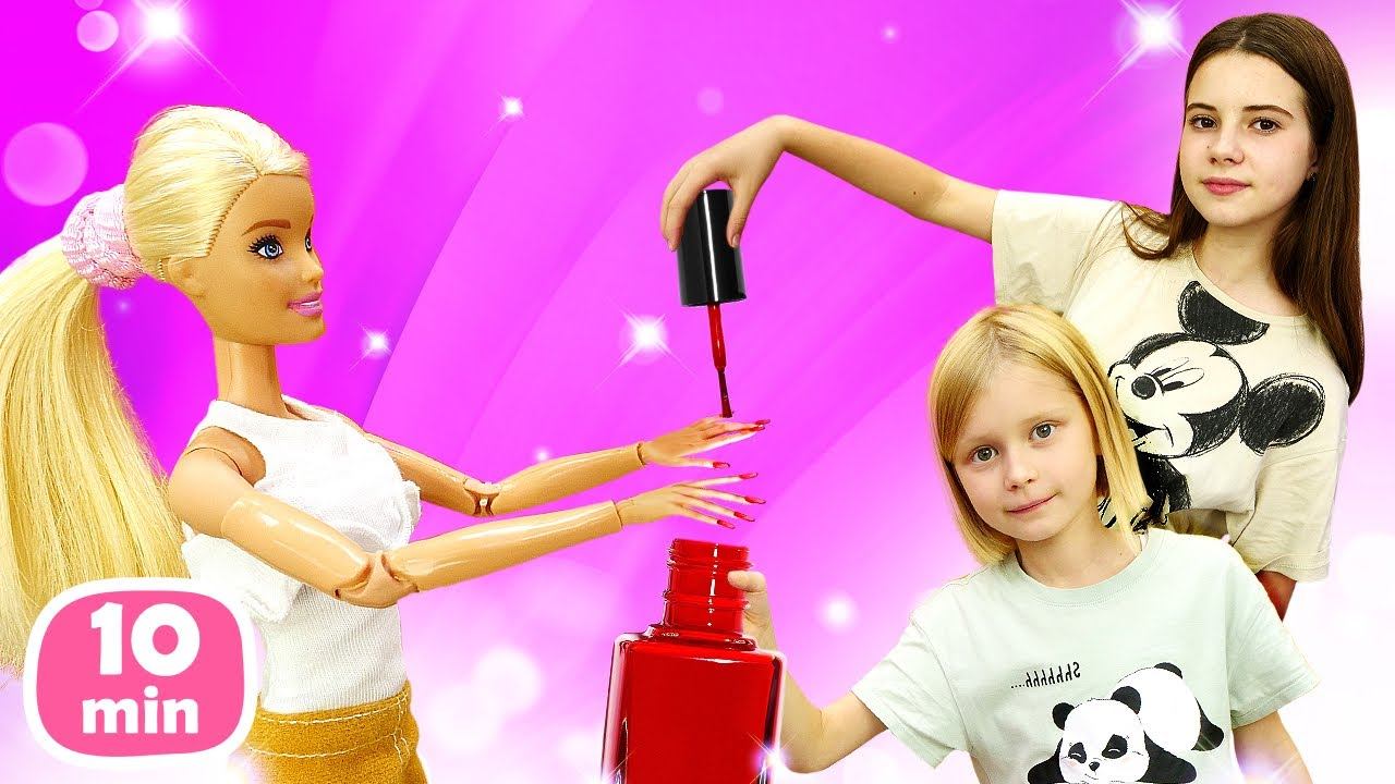 Кукла Барби устраивается на работу и стирает одежду! смотреть онлайн