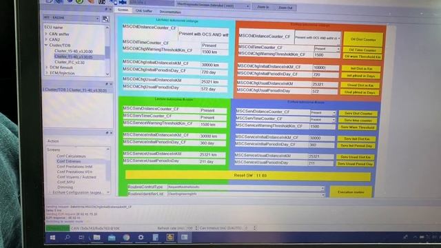 Изменение межсервисного интервала Рено Каджар(Renault Kadjar).