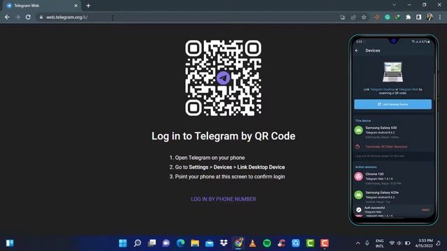 How to Scan Telegram QR Code | Login Telegram on PC смотреть онлайн