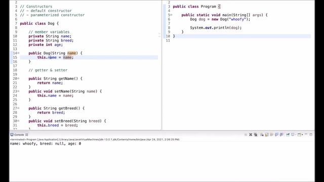 Java Tutorial: Constructors смотреть онлайн