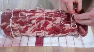 Ростбиф | Запечённая говядина | Как правильно связать мясо