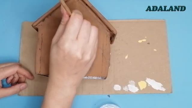 Новогодняя поделка Пряничный домик из картона Поделка своими руками из доступных материалов смотреть онлайн