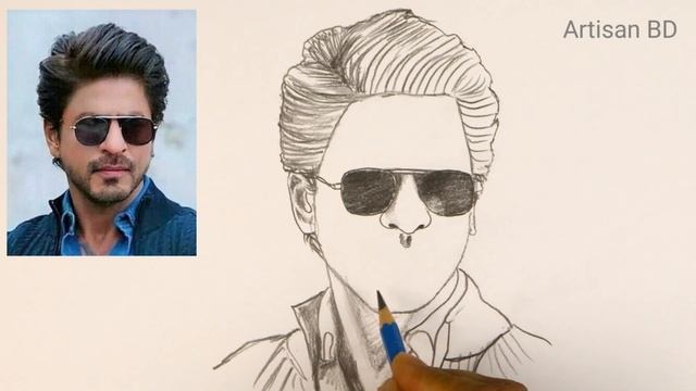 Drawing of Shahrukh Khan Easy Pencil Sketches смотреть онлайн