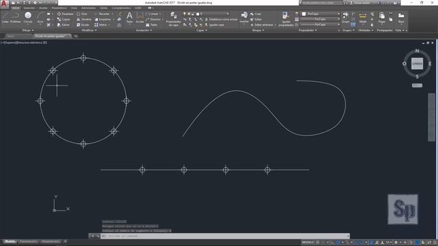 Autocad - Dividir línea en partes iguales. Dividir en segmentos iguales. Tutorial en español HD смотреть онлайн