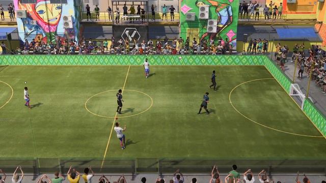 FC 24 VOLTA - Neymar Vinicius Rodrygo vs Pele Ronaldinho Cantona - VOLTA 3v3 смотреть онлайн