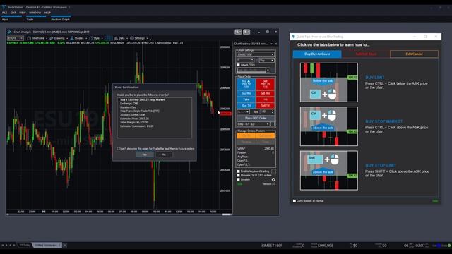 TradeStation - How to Activate Chart Trade Mode and Place Orders Directly from a Chart смотреть онлайн