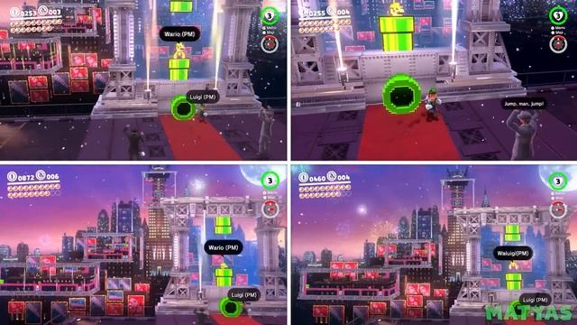 Super Mario Odyssey - 4 Player Splitscreen Multiplayer Walkthrough - Mario, Luigi, Wario & Waluigi смотреть онлайн