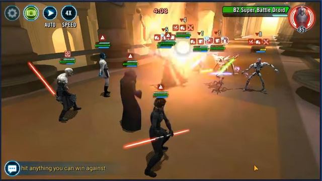 SWGOH defeat g13r7 GG with palp/sith смотреть онлайн