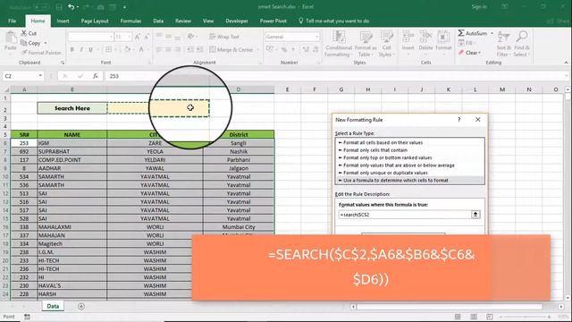 Smart Search In Excel 2016 without VBA смотреть онлайн