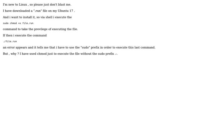 Chmod +x seems not working смотреть онлайн
