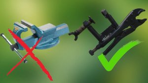 Самодельные тиски за 15 минут. Идея для гаража. DIY