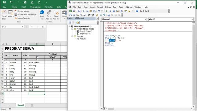 Mencari Predikat di Microsoft Excel Lengkap dengan Kode Macro VBA смотреть онлайн