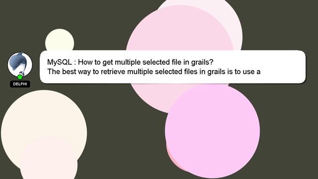 MySQL : How to get multiple selected file in grails? смотреть онлайн