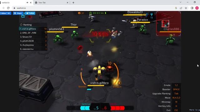 warbot.io game shooting game online game смотреть онлайн