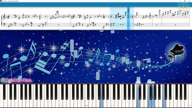 もののけ姫 - 米良美一 / Princess Mononoke / アニソン / Anime Song / Sheet Music / Synthesia / シンセシア