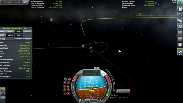 KSP 1.1 Прохождение карьеры. #88. Перехват астероида и доставка его на Gilly. ч.2. смотреть онлайн