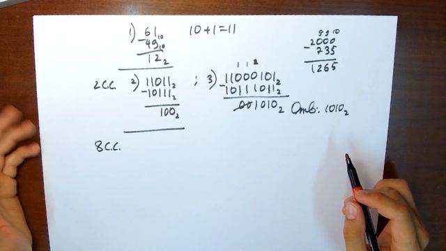 Вычитание в разных система счисления (2, 8, 16). Урок 6 смотреть онлайн