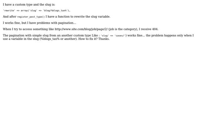 Wordpress: Pagination for category slug returns 404 when page ＞= 2 смотреть онлайн